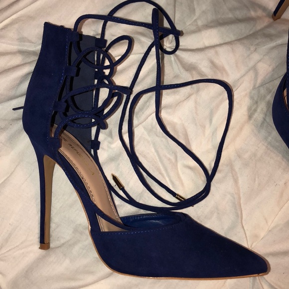 Blue - Suede Heels - Picture 3 of 4